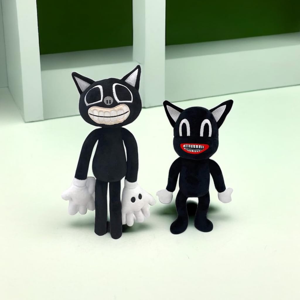 POPRORE Siren Head Cartoon Dog Cat Rabbit Plush Toys Halloween Christmas Horror Plush Toy for Home Party Gift Birthday Toy (Cat)
