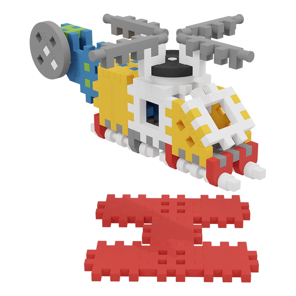 Marioinex Mini Waffle Blocks Constructor Expert 301 Piece Set – Interlocking Building Block with Storage Bag – STEM Educational Toy for Kids Ages 3+ – Creative Gift for Boys and Girls