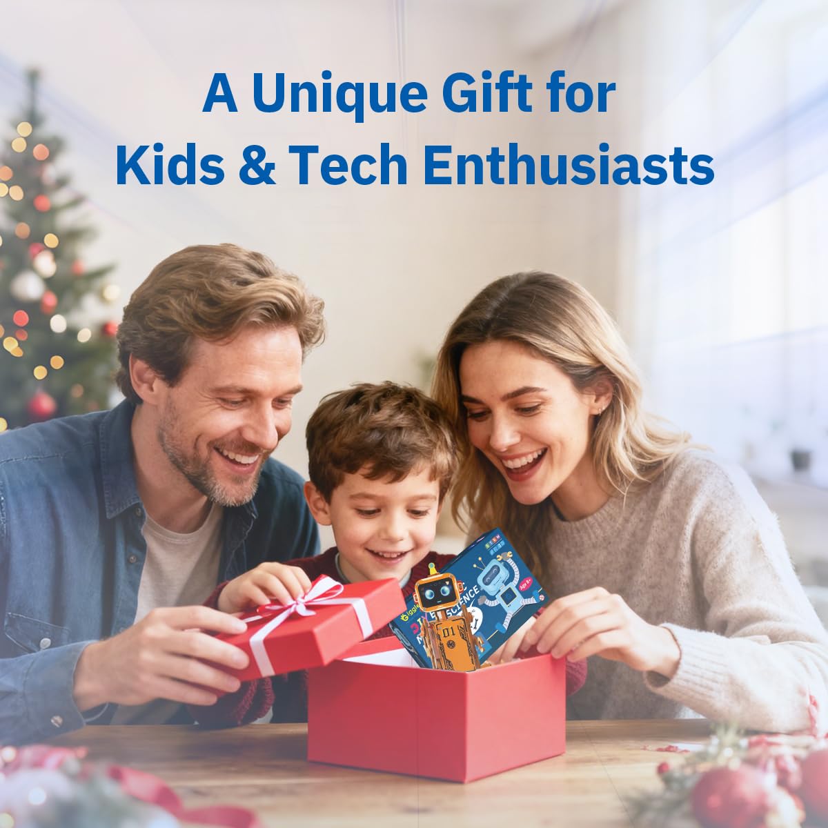 Giggleway STEM Robotics Kit for Kids 8-12, DIY Voice-Control Interactive Robot Building Science Kit for Kids Age 8-12, for Science & Tech Enthusiasts