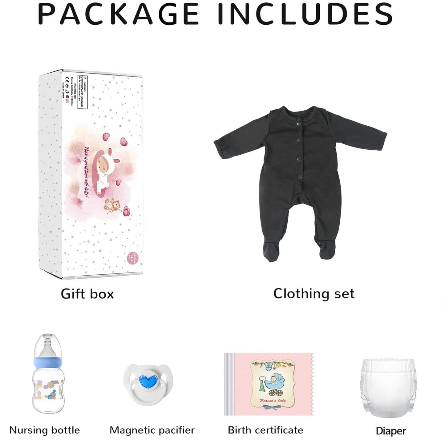 CHAREX Reborn Baby Dolls - 18 inch Realistic Baby Doll Boy Real Life Baby Dolls Lifelike Newborn Baby Real Looking Birthday Gift Toy with Full Accessories for Age 3+