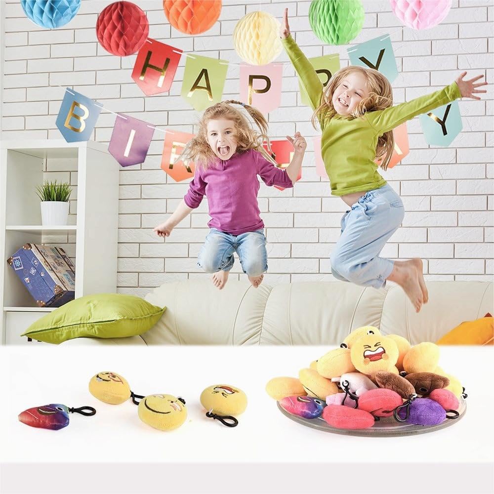 OHill 36 Pack Party Favor Plush Keychains Mini Pillows Key Ring for Birthday Event Party Favors Supplies