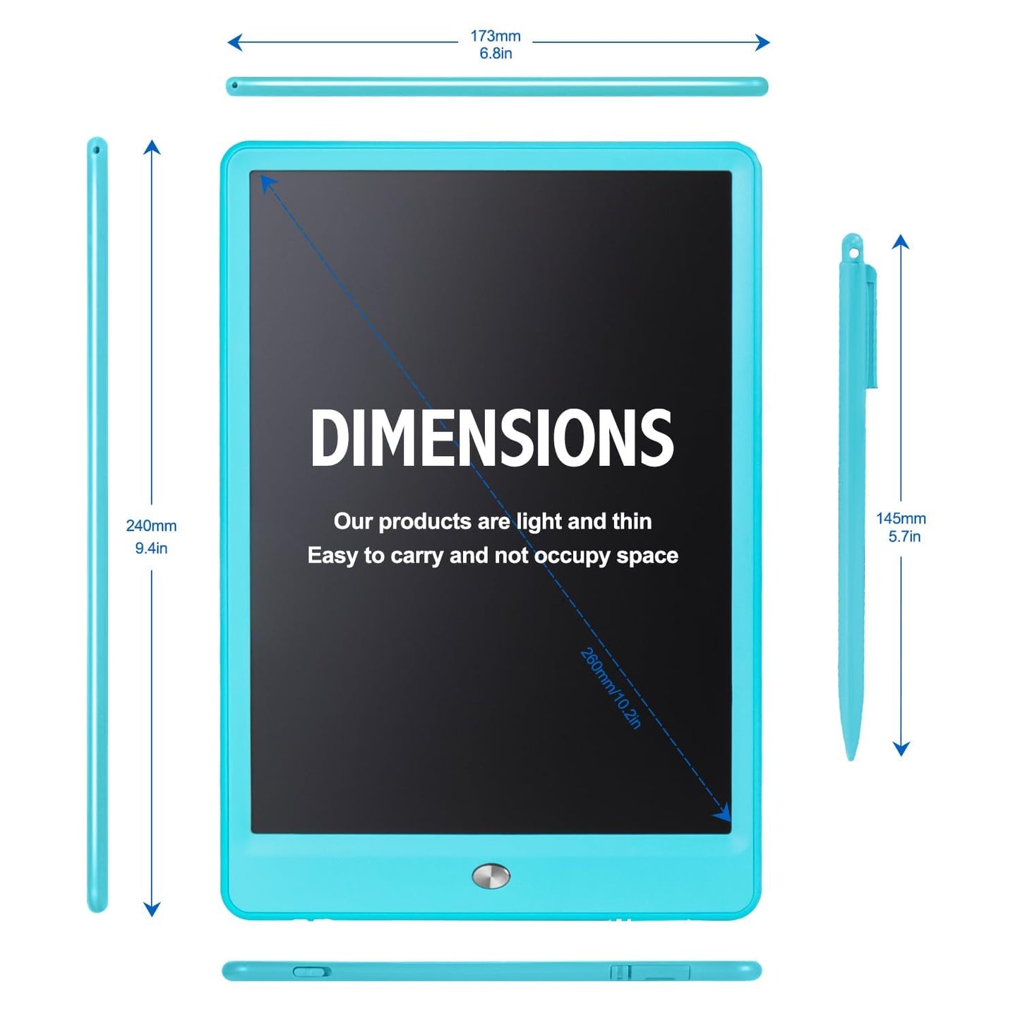 EooCoo Toddler Boy Toys, Kids Gifts, 10 Inch LCD Writing Tablet, Drawing Pad, No Mess Coloring Books for Kids, Travel Games, Gifts for Boys 4-6, Educational Toys for 3 4 5 6 7 Years Old Boys and Girls