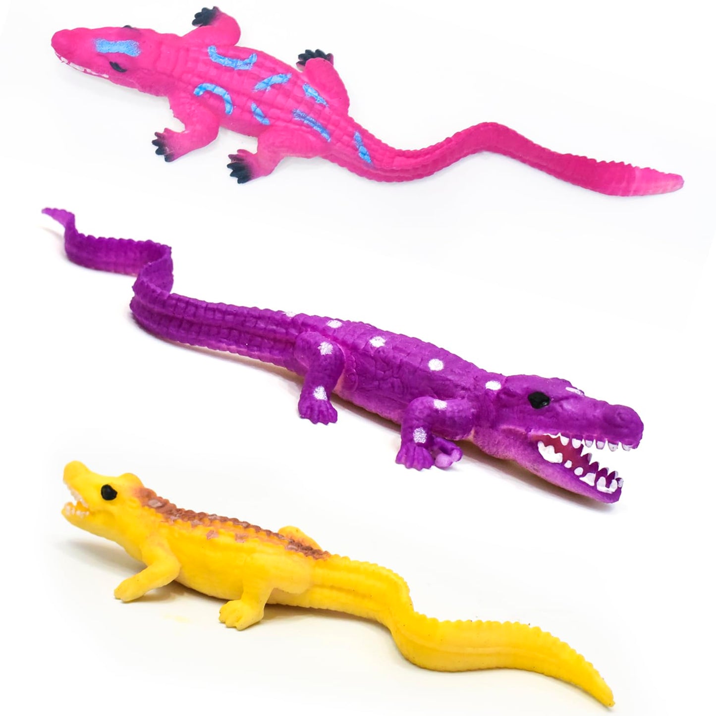 10 Pcs Alligator Animal Figure Bath Toys, Color Changing Crocodile Toy, for Kids 3 Years and up, for Themed Parties, Cake Topper, Kids Easter Basket, Stress Relief Adults