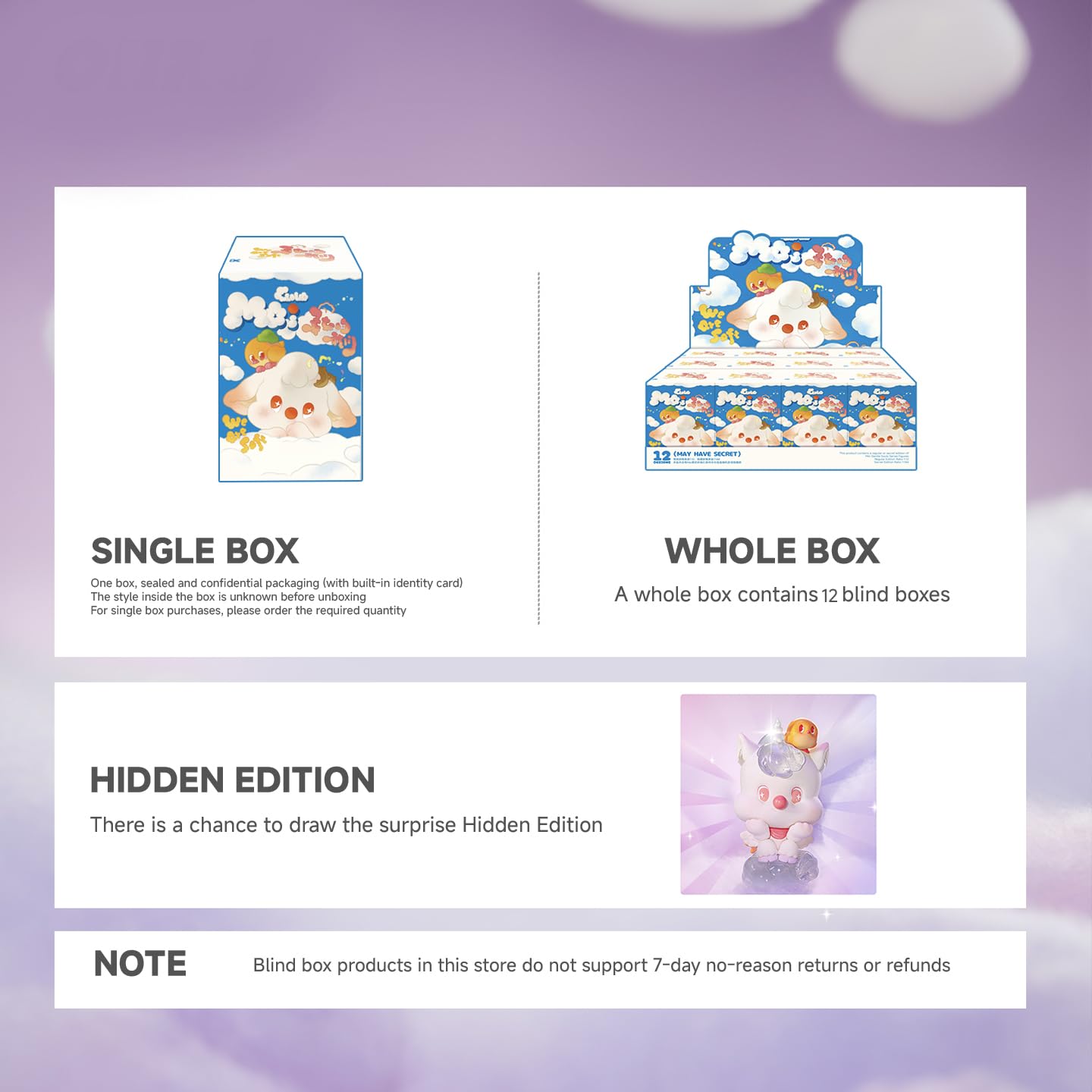 OHKU MOI Gentle Souls Series Figurine Blind Box Random Design Action Figures Collectible Toys Home Decorations Holiday Birthday Gifts (Whole Set)