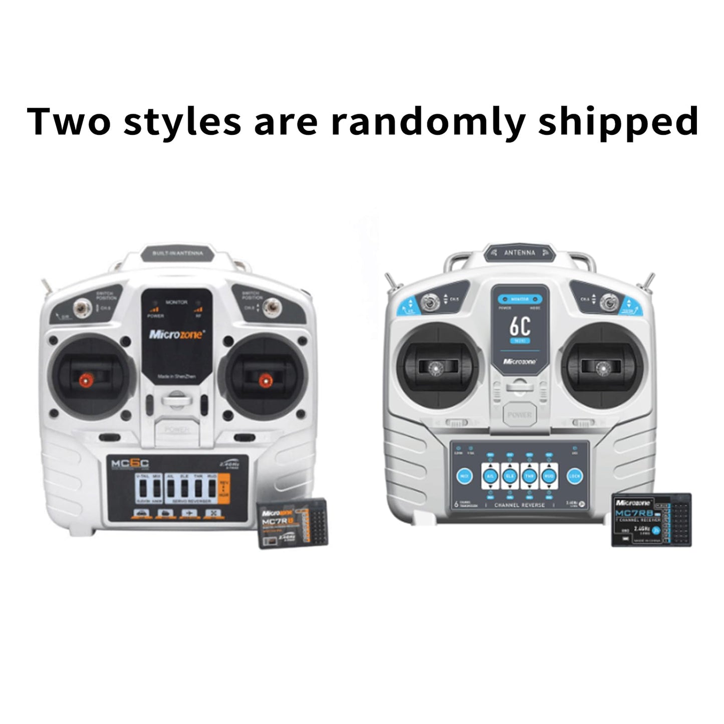 GoolRC MicroZone 6CH RC Transmitter and Receiver Compatible with MC6RE, E6R-E, MC7RB, and MC9002 2.4GHz Radio Controller for SU27 RC Airplane Drone Multirotor Helicopter Car Boat