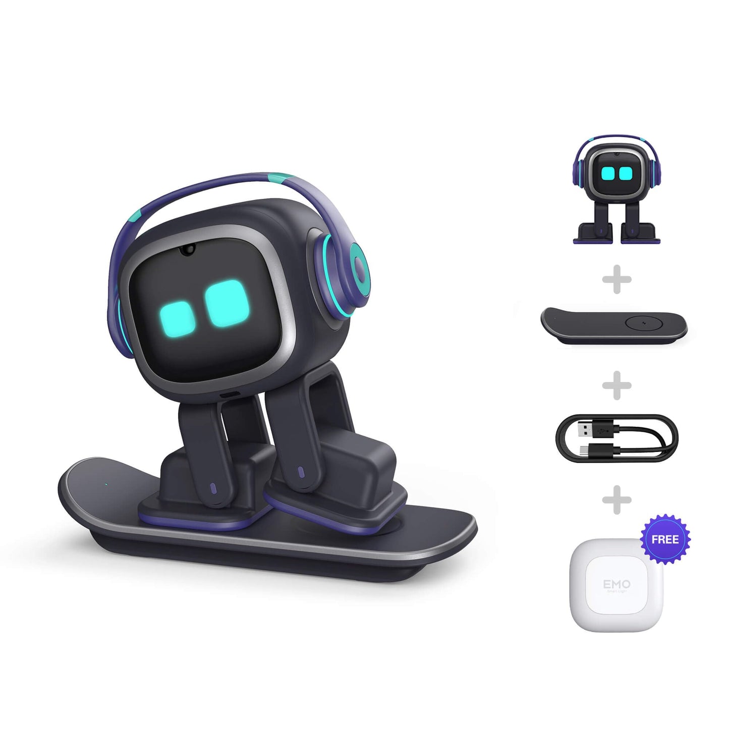 EMOPET AI Desk Robot Companion - ChatGPT Enabled with Voice Commands & Dancing, Interactive AI Robot Pet with Personality, for Adults and Kids