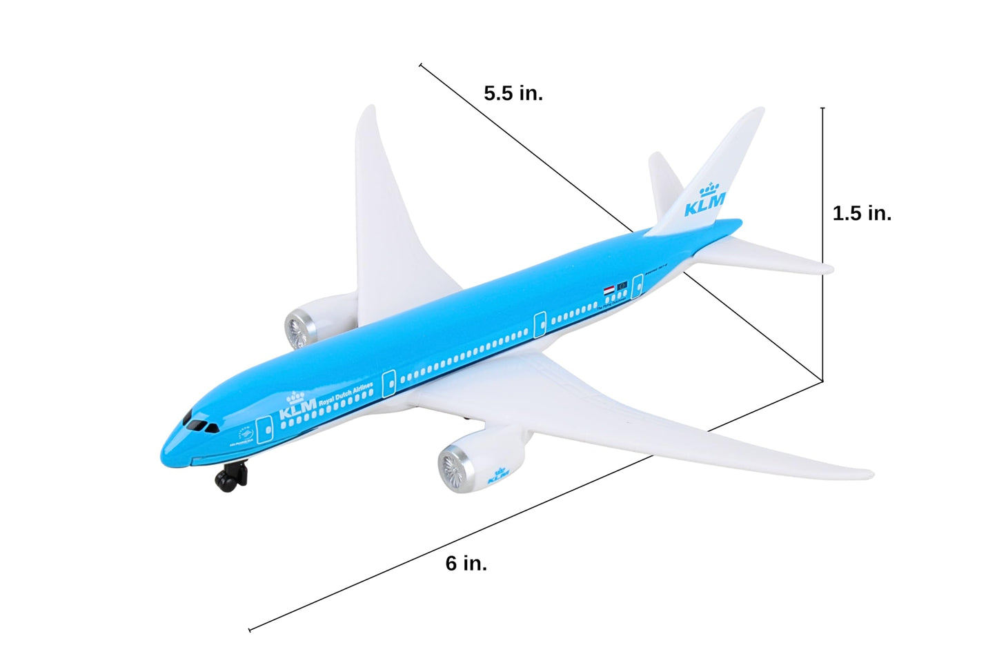 Daron Toy Airplane – KLM 787 – Die-Cast Metal Model Airplane Toy with Plastic Parts for Kids Ages 3+