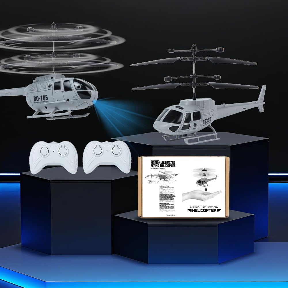 Remote Control Helicopter for Kids Boys Girls,2 Pack Military Toys Attack Helicopter,Army Style 2 Model RC Helicopters for Kids 6-8 Boys Military Lovers to Collect and Gift