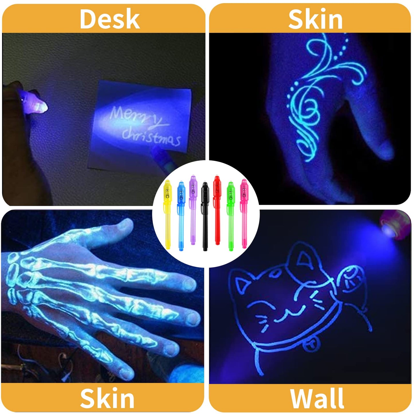 WEST STORY 16PCS Invisible Ink Spy Pen Magic Pens for Kids Magic Party Favors, Invisible Ink Pen for Writing Secret Message, Spy Party, Kids Party Favors