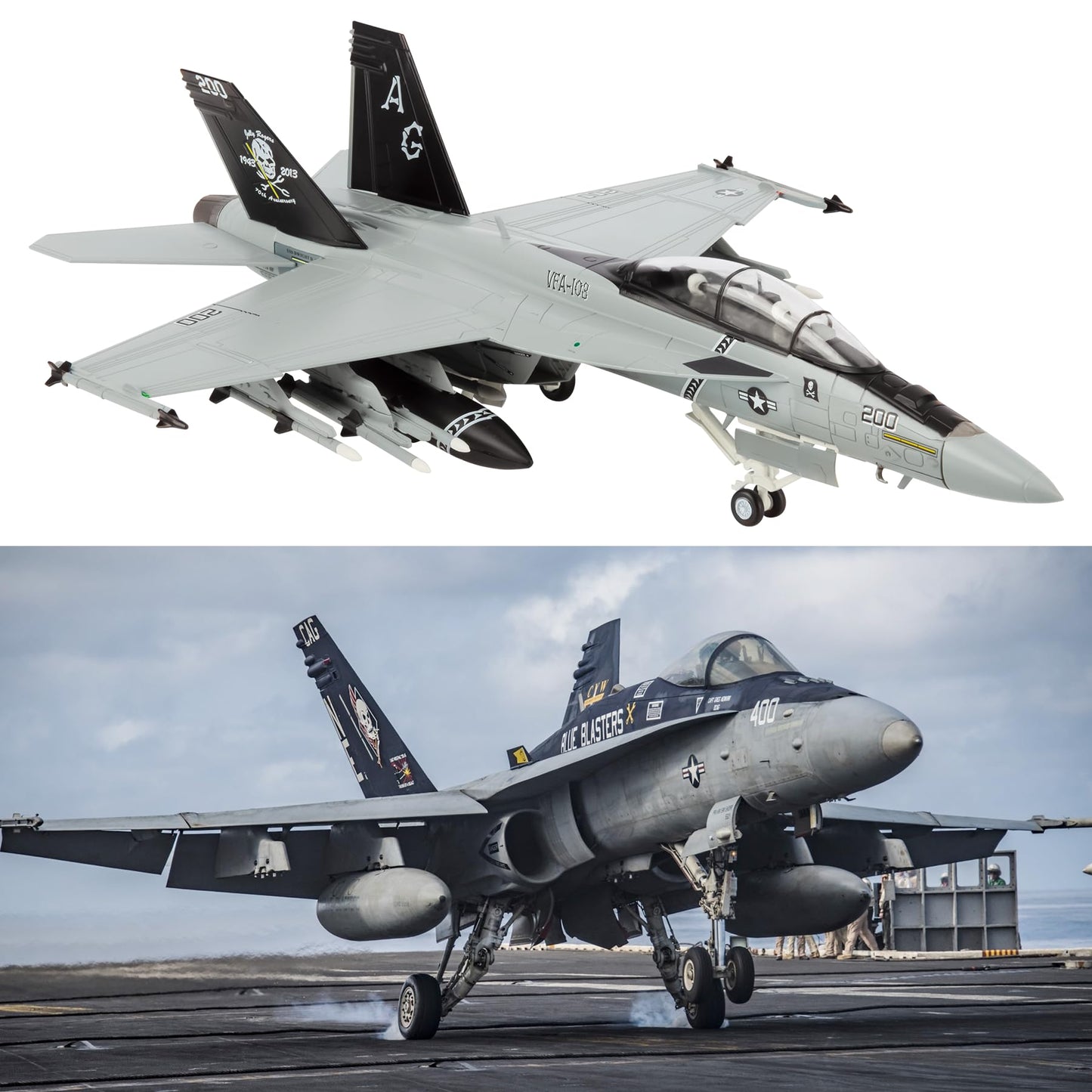 HANGHANG 1:72 Military Model Plane F/A-18F Super Hornet Alloy Fighter Plane Model,Model Airplane for Collection and Gift