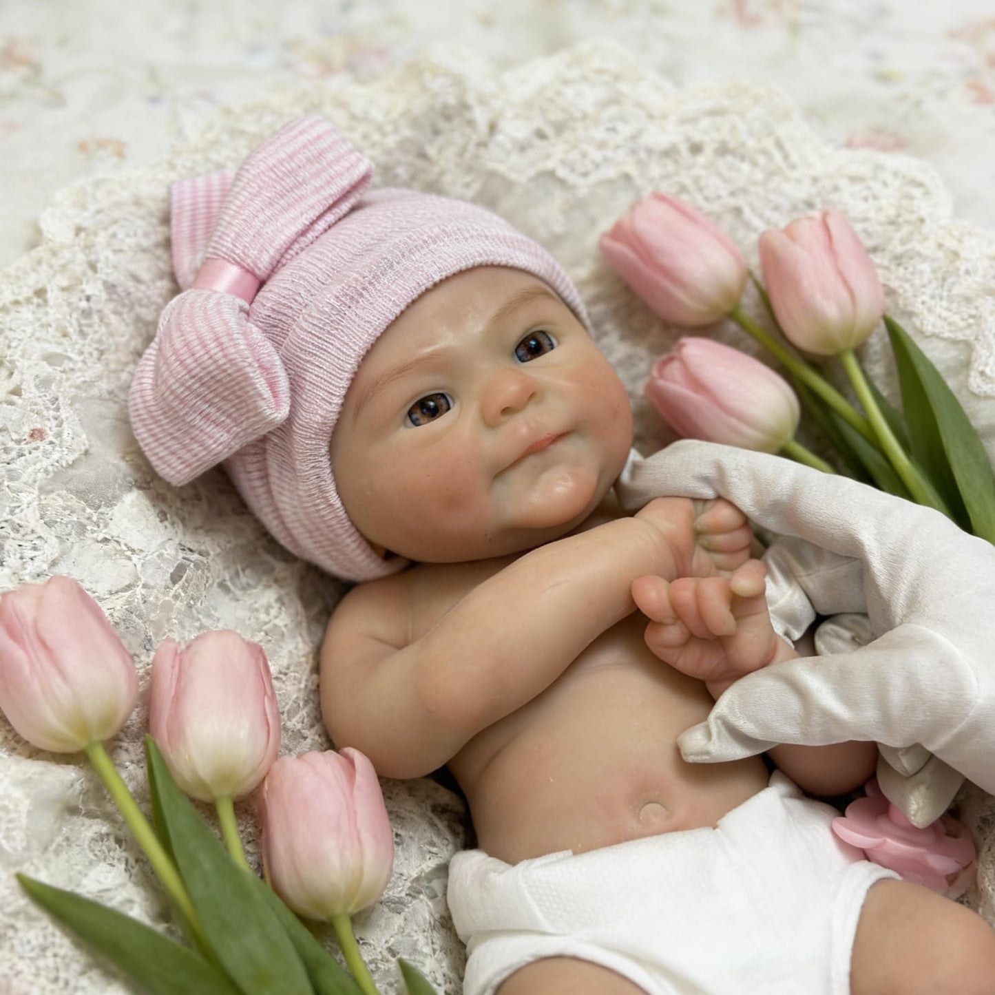 Ceuryee 13 Inch Silicone Baby Doll Full Body Girl Real Life with Clothes and Bottles for Kids