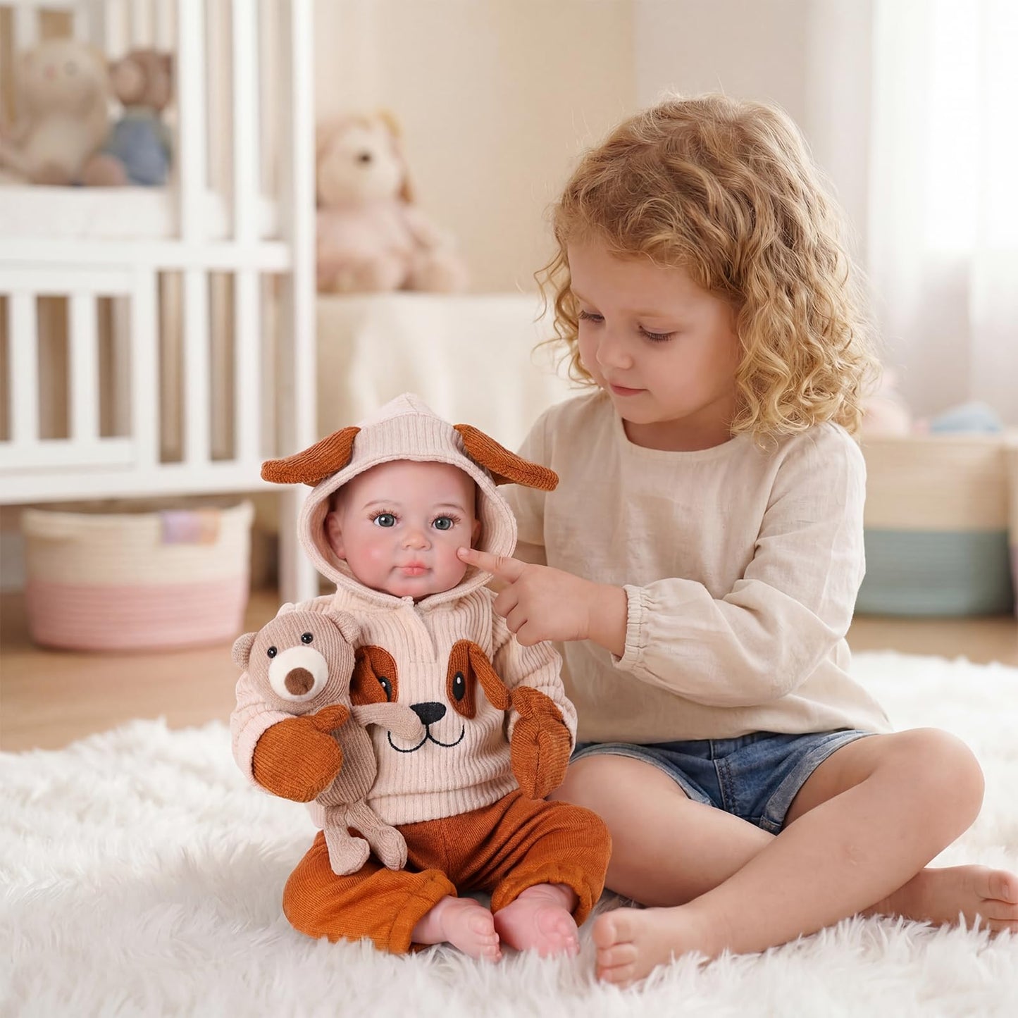 BABESIDE Lifelike Reborn Baby Dolls, 20 Inch Realistic Real Life Baby Poseable Doll Boy Soft Vinyl and Cloth Body Baby Dolls with Clothes and Toy Gift for Kids Age 3+