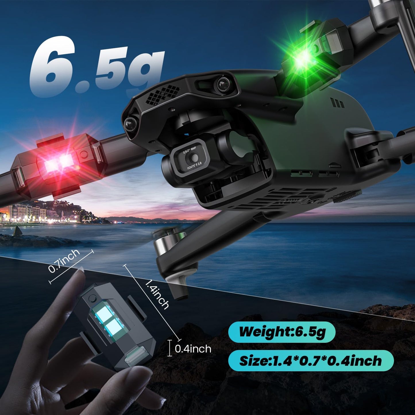 Holy Stone GPS Drone with 4K UHD Camera for Adults Beginner HS360S 249g Foldable FPV RC Quadcopter with 10000 Feet Control Range,2 Batteries 40 Mins Brushless Motor, Follow Me, Smart Return Home