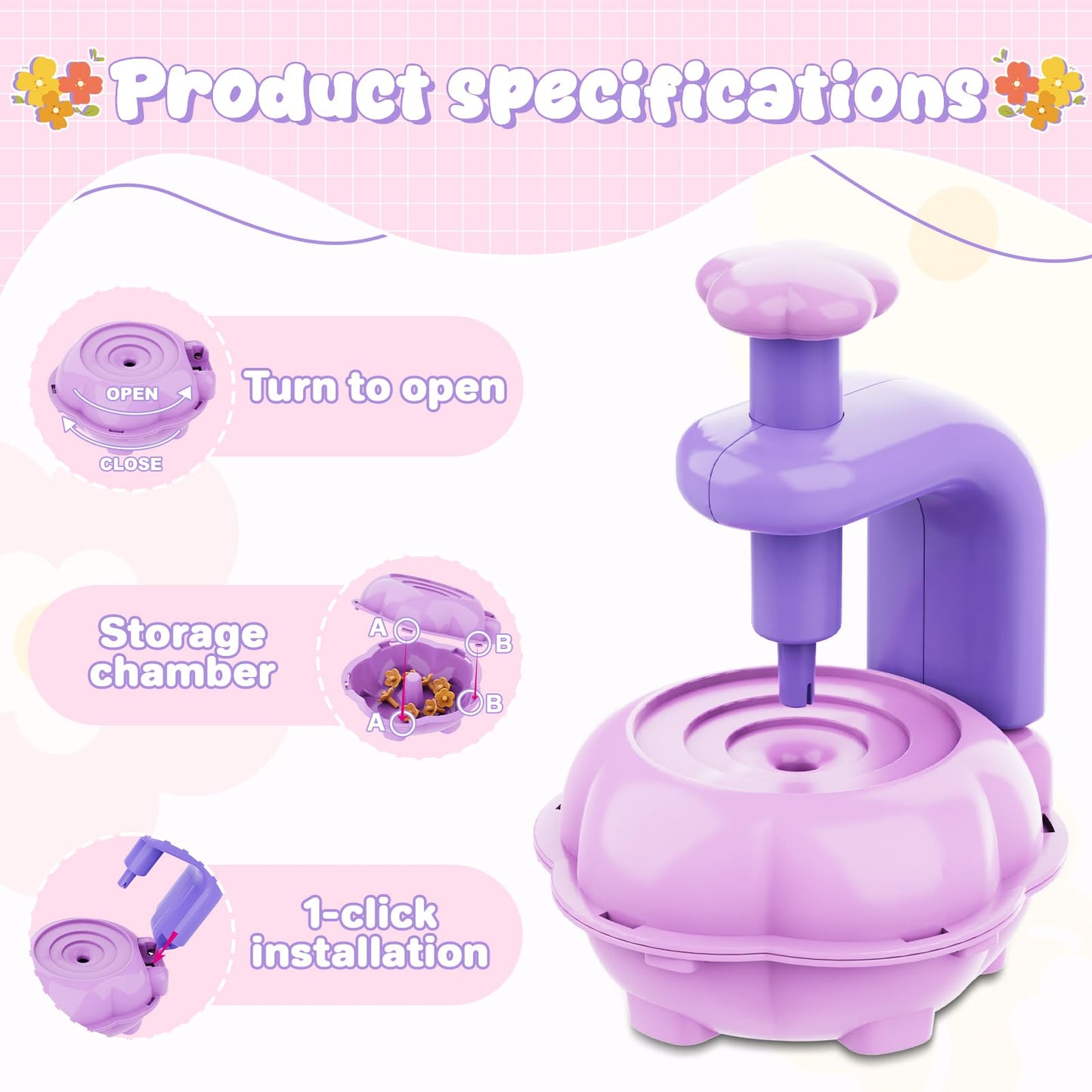 FUNZBO Girls Toys - Flower Bouquet Craft Kits, DIY Arts and Crafts for Kids 4-6-8, Flowers Making Toys for Kid Toddler, Birthday Gifts for 3 4 5 6 7 8 9 10 11 12 Year Old Girl