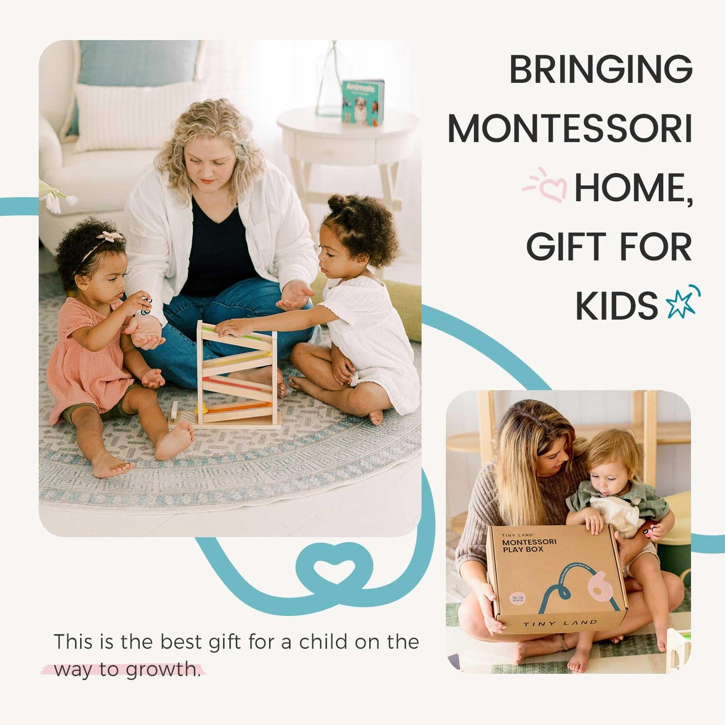 Tiny Land Montessori Toy Set for Baby 13-15 Months & 16-18 Months