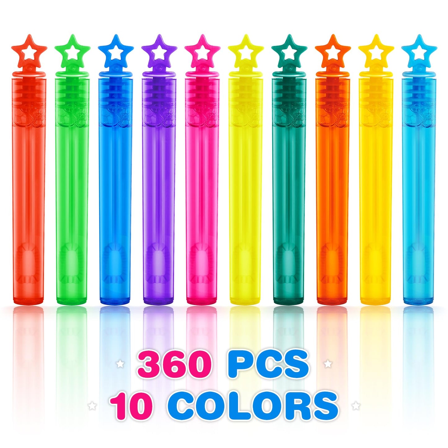 360 Pieces Mini Bubble Wands, Party Favors Assortment Toys for Kids,Themed Birthday, Halloween, Goodie Bags, Carnival Prizes, Wedding, Bubble Maker Outdoor Gifts for Girls & Boys