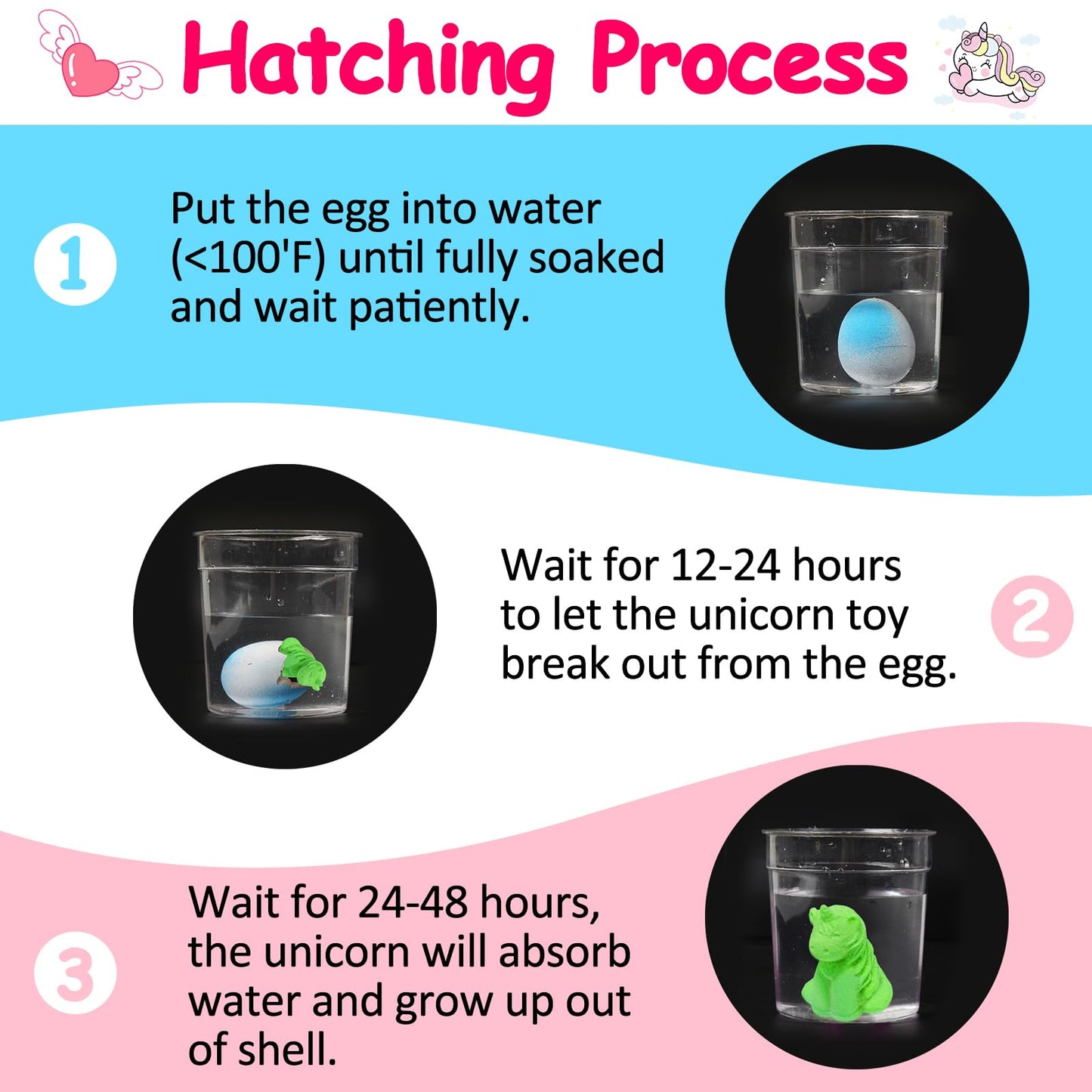 Thremhoo 28PCS Hatching Unicorn Eggs Valentines Day Cards for Kids School Classroom Novelty Hatch Toys Valentine's Day Exchange Gifts for Toddler Boy Girl Class Valentine Party Favors Treat Bulk