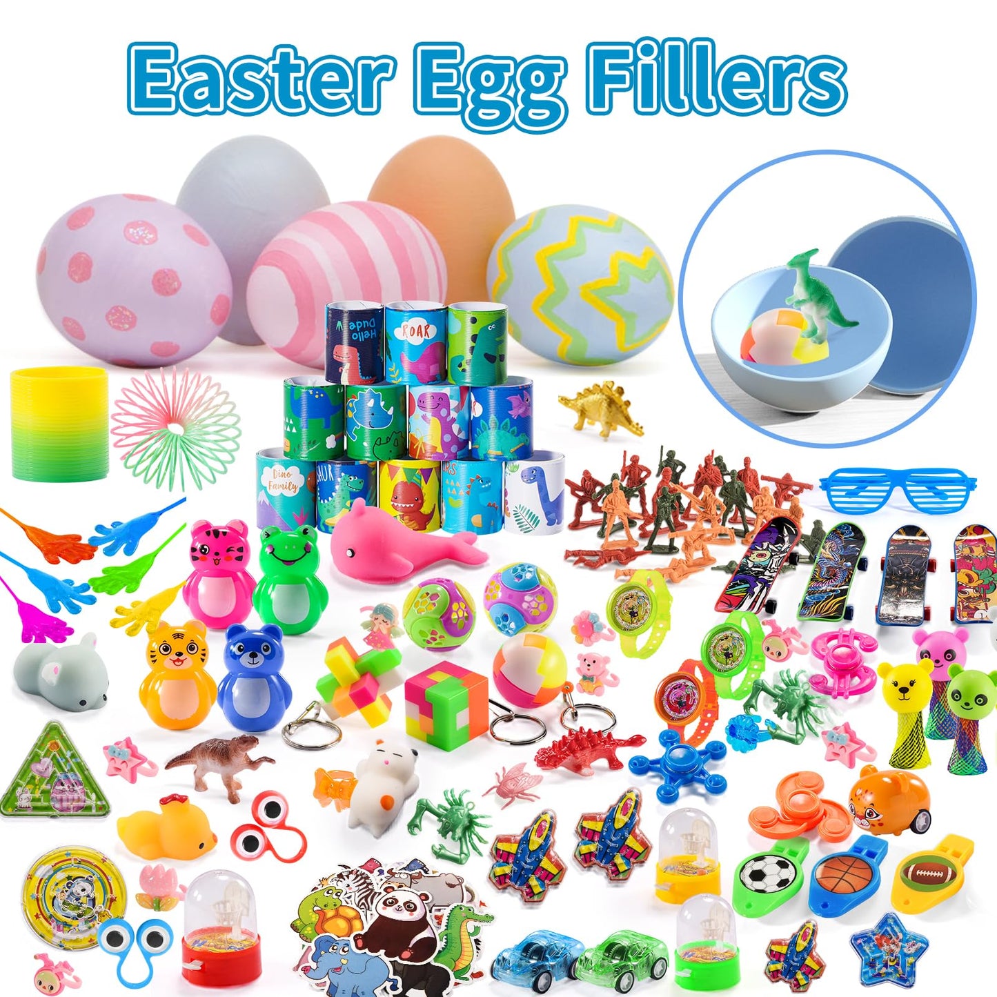 300 PCS Party Favor for Kids Goodie Bags Stuffers, Prize Box Toys for Kids Classroom Bulk, Small Fidget Toys Pinata Egg Fillers, Treasure Chest for Students Rewards, Carnival Prizes, Birthday Gifts