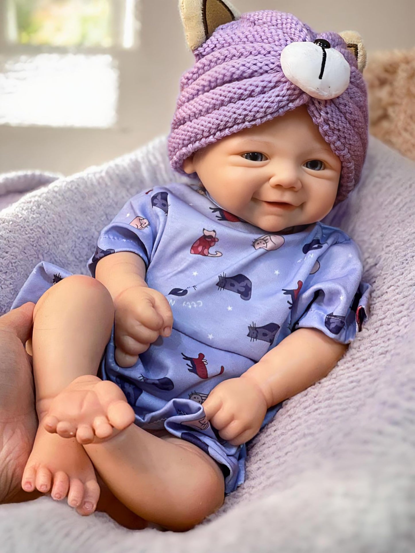 Abenduot 18Inch 6.2lbs Vivienne Can Open Mouth Full Body Solid Silicone Baby Dolls Look Like Real Babies Anatomically Correct Reborn Girl Dolls