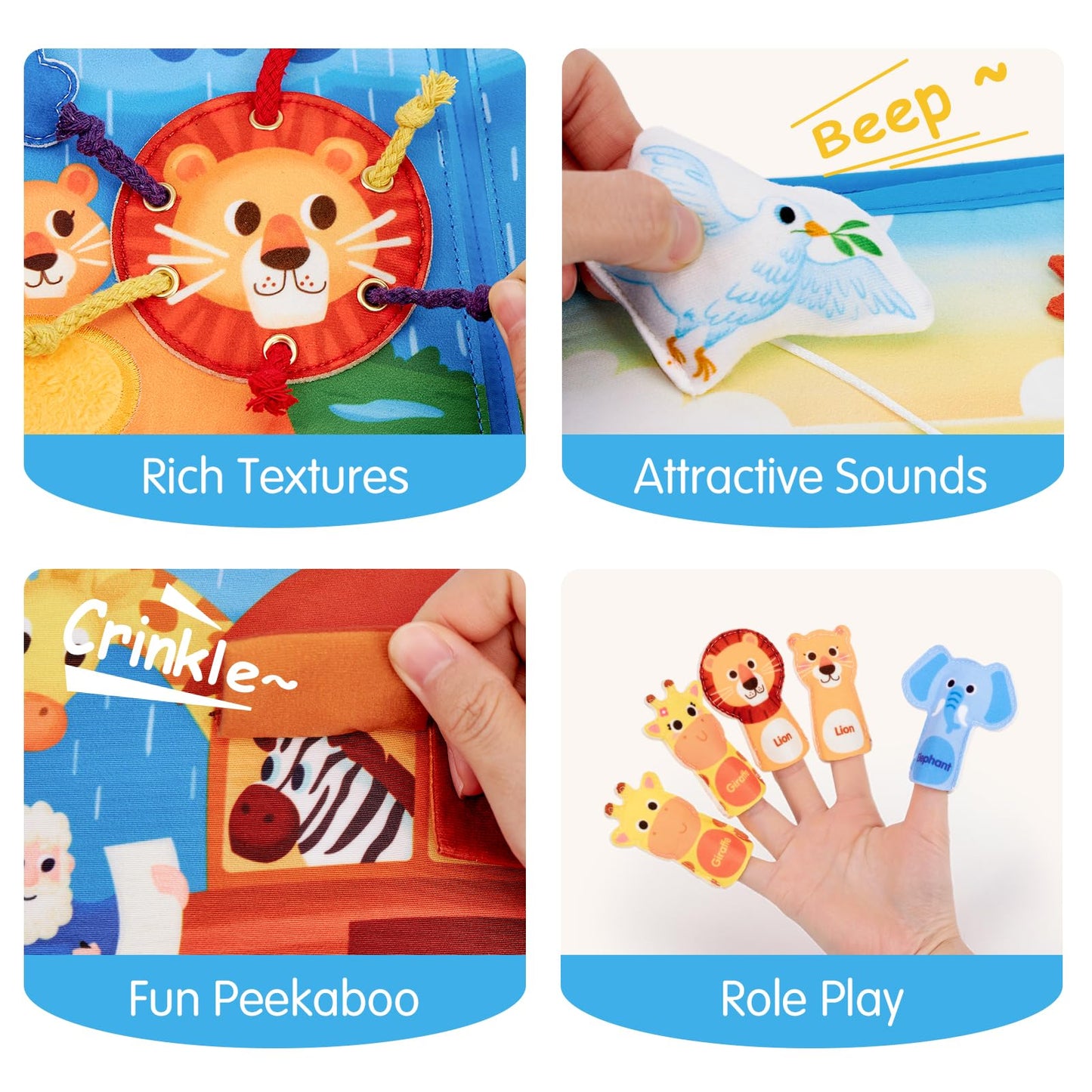 hahaland Busy Book for Toddlers 1-3, Montessori Toys for 1 Year Old, Educational Toddler Car Airplane Travel Toys for Ages 1-3 One Two Year Old Gifts