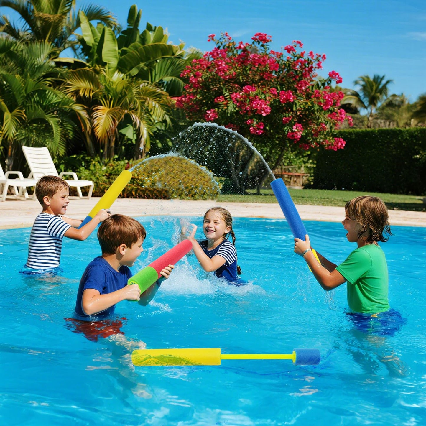 24 Pcs Water Squirter for Kids, Water Blaster Soaker Guns Foam Water Guns Pool Toys Outdoor Beach Swimming Pool Summer Water Fighting Toys for Adult Toddlers Kids