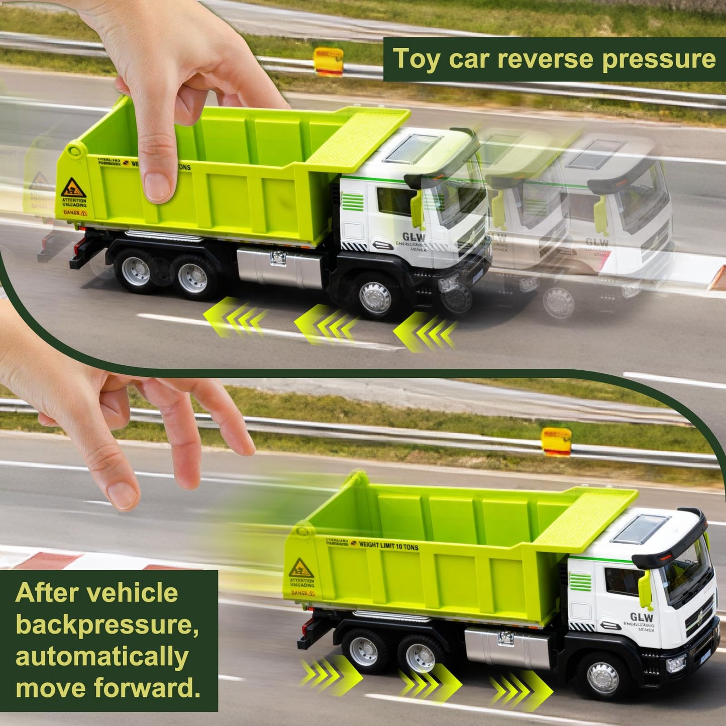 Dump Truck Toy for Boys-1:40 Simulation Model, Educational Construction Toys with Realistic Lights & Sounds, Perfect Christmas Birthday Gifts for Kid Ages 3 4 5 6 7 8 Years Old (Dump Truck)
