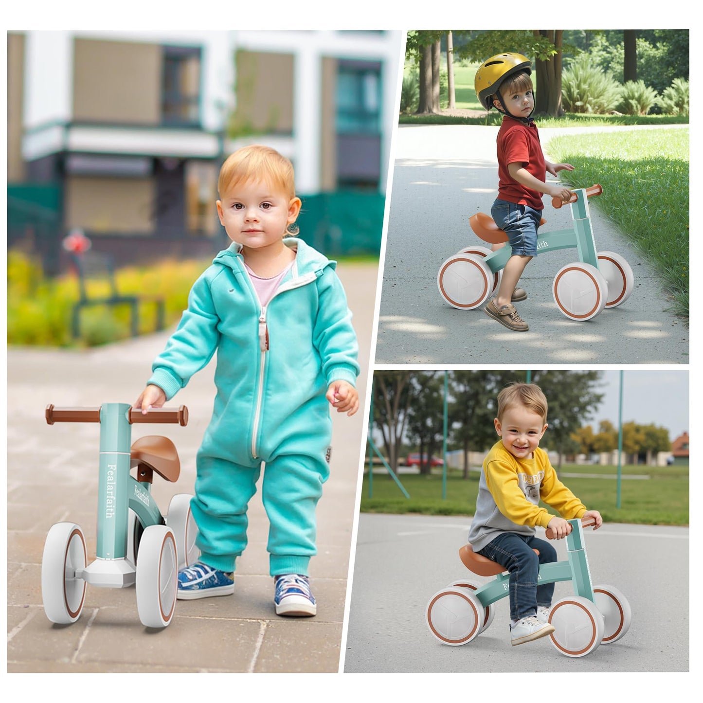 Baby Balance Bike for 1 Year Old Boys Girls, Toddler First Bike with 4 Colorful Lighting Wheels | 10-36 Month Toddler Balance Bike | First Birthday Gifts (Robbin's Egg Blue)