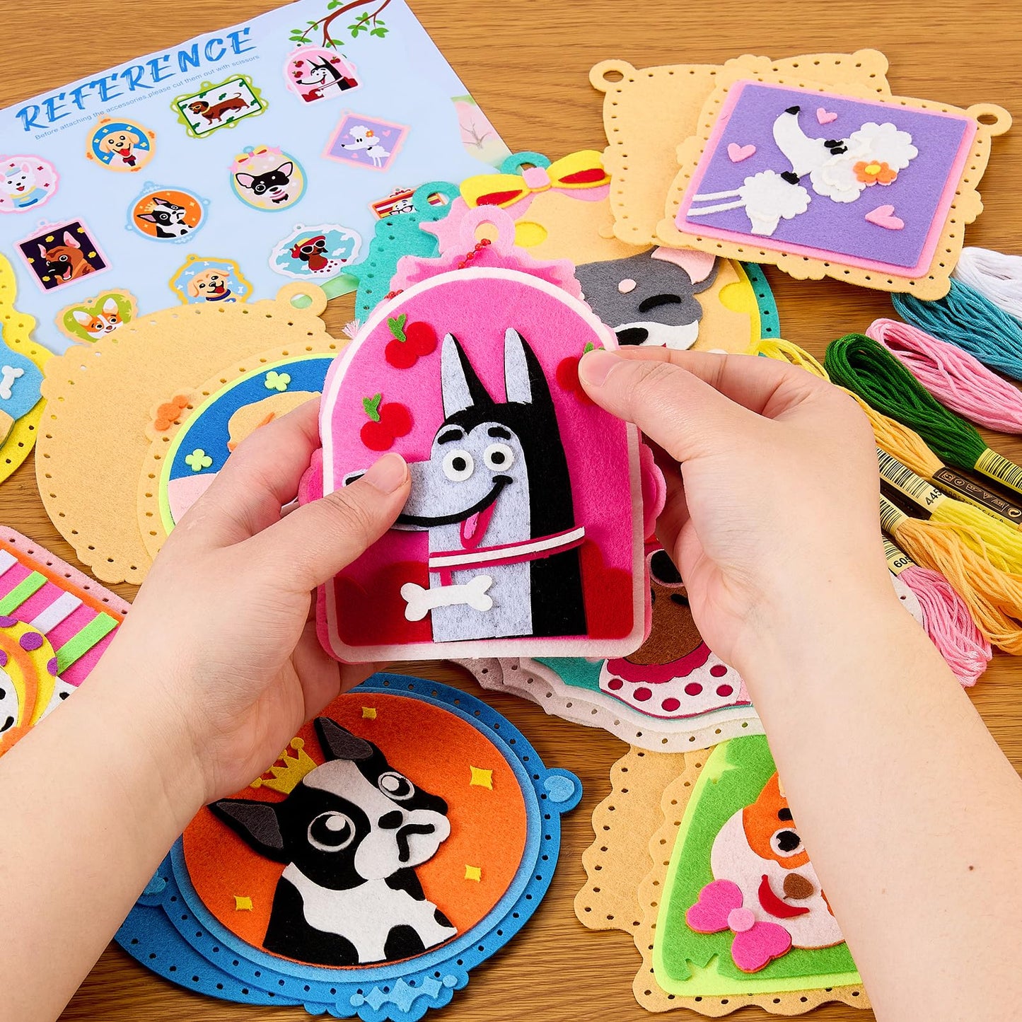 Toylink Dog Tag Sewing Kit for Kids Beginners, 12-in-1 Sew Your Own Felt Craft Kit for Kids Girls Boys 6-8, 8-12, Fun and Educational Birthday Gift Ideas