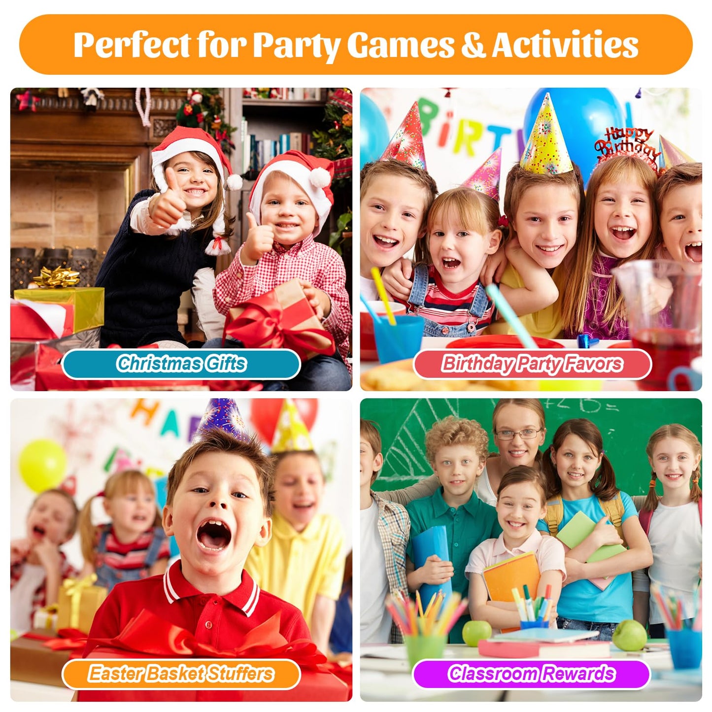40 Packs Party Favors for Kids – 999+ PCS Animal Building Blocks, 4 Themes: Ocean Birds Insects Farm – DIY Toys for Boys Girls Ages 6-12, Goodie Bag Stuffers, Classroom Prizes, Easter Basket Stuffers