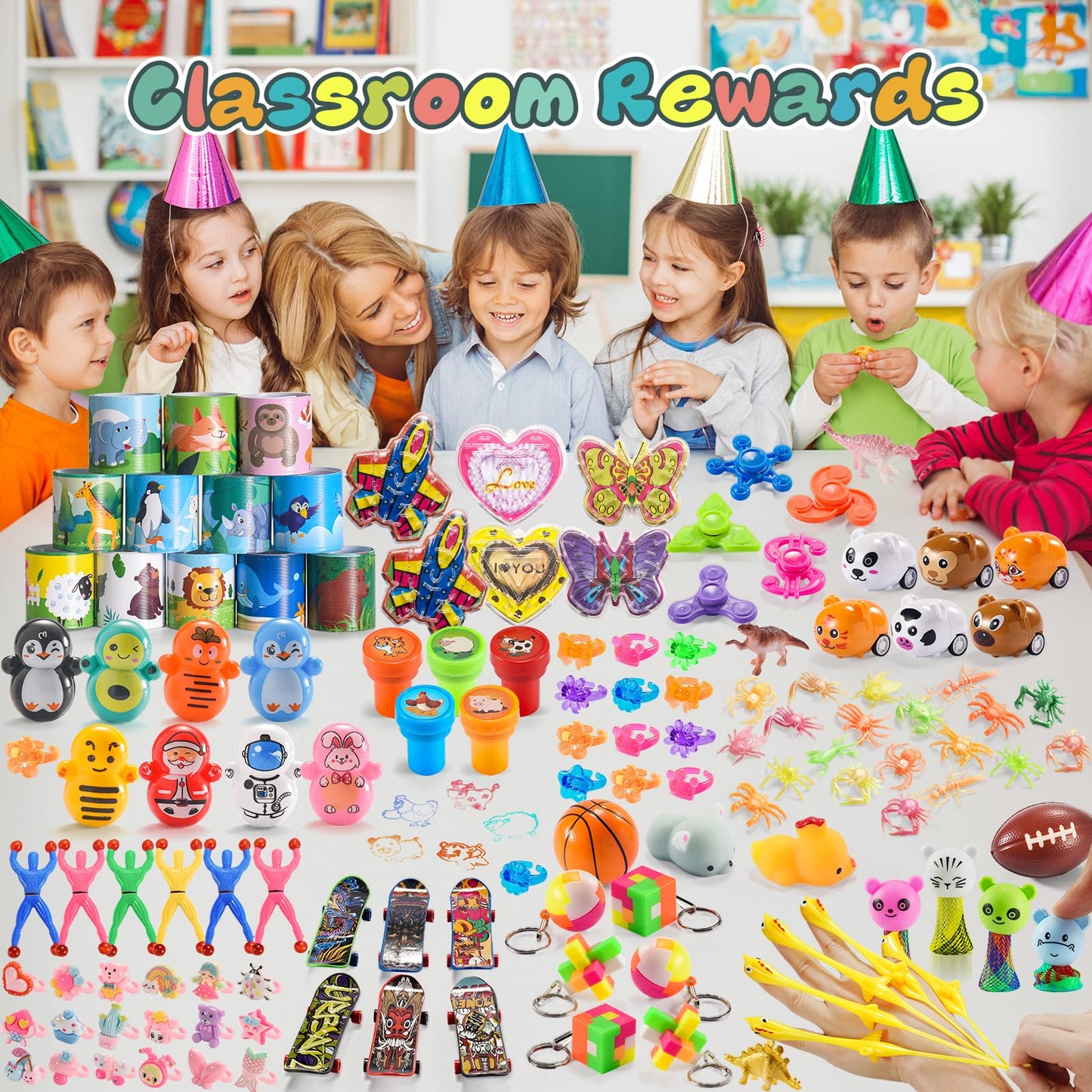 212 Pcs Party Favors for Kids, Bulk Prize Box Toys for Kids Classroom Elementary, Goodie Bags Stuffers for Ages 4-8 8-12, Easter Egg Fillers, Pinata Stuffers, Treasure Chest Small Toys, Birthday Gifts