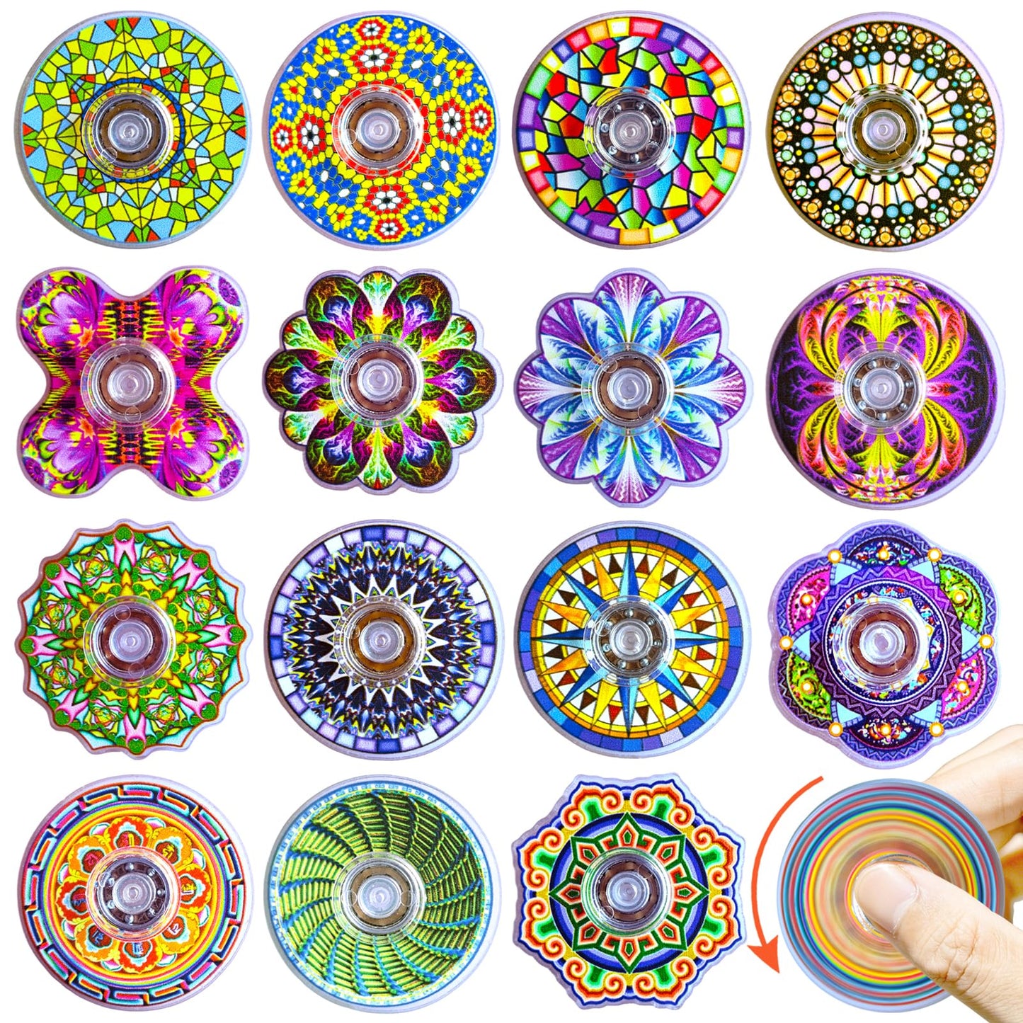 30 Pack Mini Fidget Spinner Toys Bulk,Party Favors Supplies Goodie Bag Stuffers Gifts for Kids Boys Girls Adults Anxiety ADHD Stress Relief,Carnival Treasure Box Sensory Toys Classroom Prizes