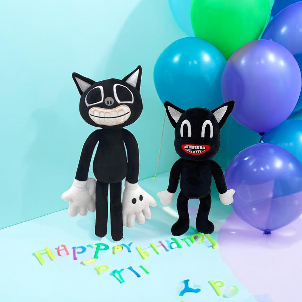 POPRORE Siren Head Cartoon Dog Cat Rabbit Plush Toys Halloween Christmas Horror Plush Toy for Home Party Gift Birthday Toy (Cat)