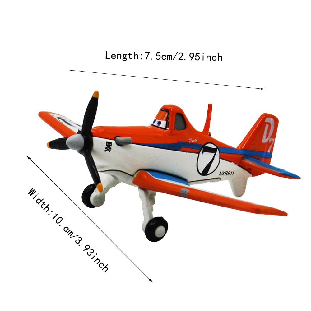 5 Pack Movie Planes Metal Diecast Airplane Toy Set, Including No. 7 Dusty, No. 11 Bulldog, No. 29 Skipper, No. 17 Yellow Bird and Ishani (5 Pack Planes Set C)