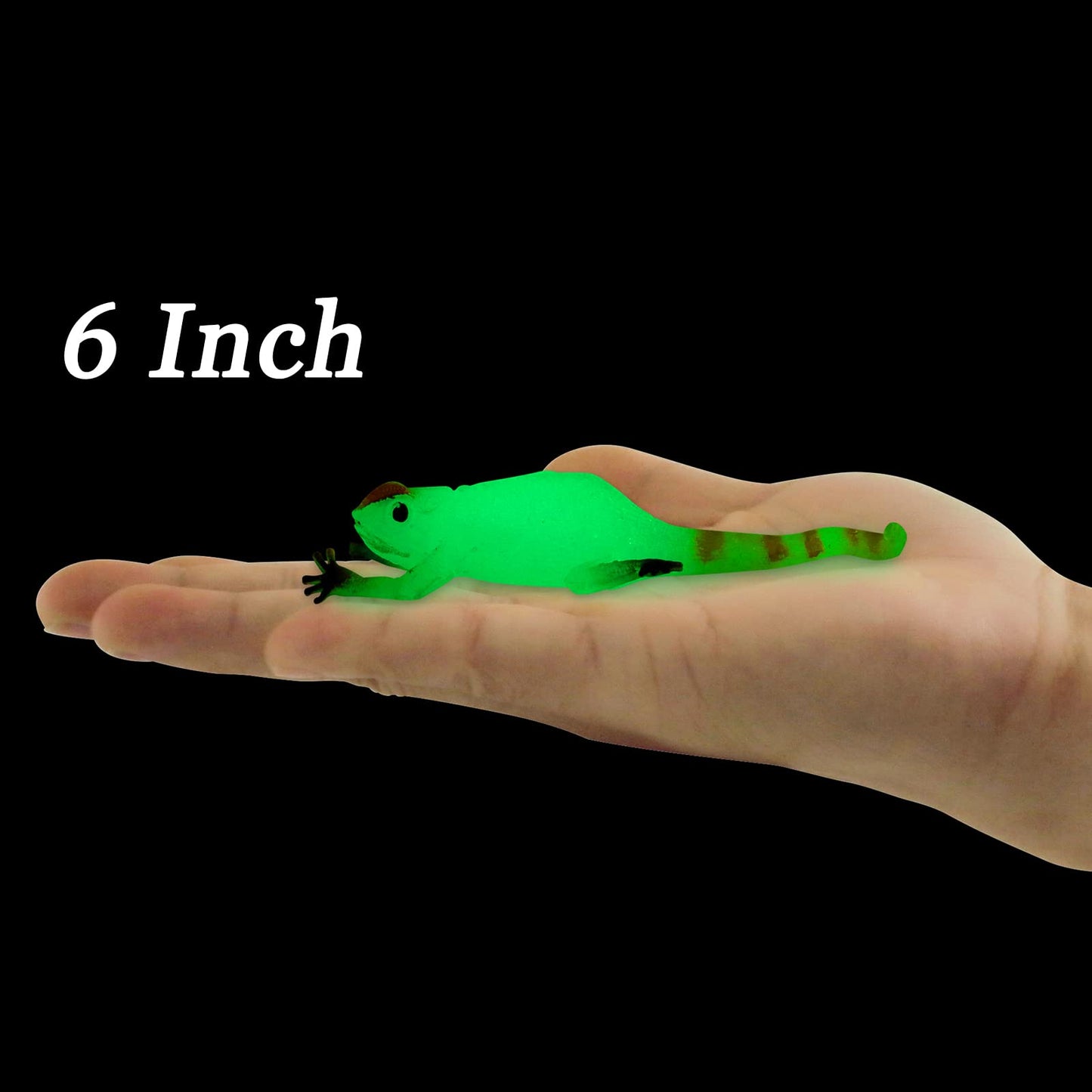 Axbotoy Glow in The Dark Lizard Set,12 Pack Stretchy Realistic Reptile Toy Set for for Kids Boys Girls,Great for Birthday,Themed Parties,Goodie Bag Fillers,Carnival Prizes