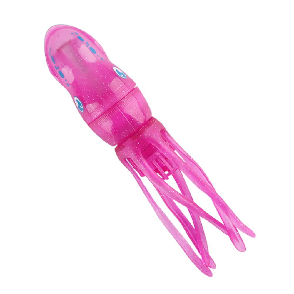 NEXTAKE Electric Octopus Bath Toy, Swimming Octopus Pool Toy Simulated Octopus Tub Toy Electric Octopus Bathtub Toy with Lights (Red)