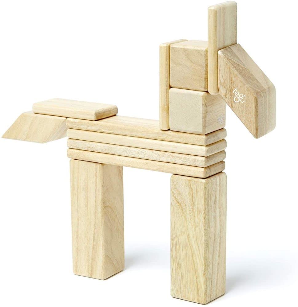 14 Piece Tegu Magnetic Wooden Block Set Natural