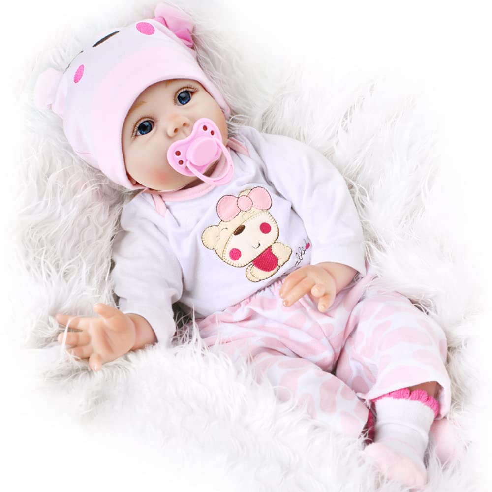 CHAREX Reborn Baby Dolls Girl - 16 Inches Realistic Soft Vinyl Newborn Baby Doll that Look Real, Best Toy for Kids Ages 3+