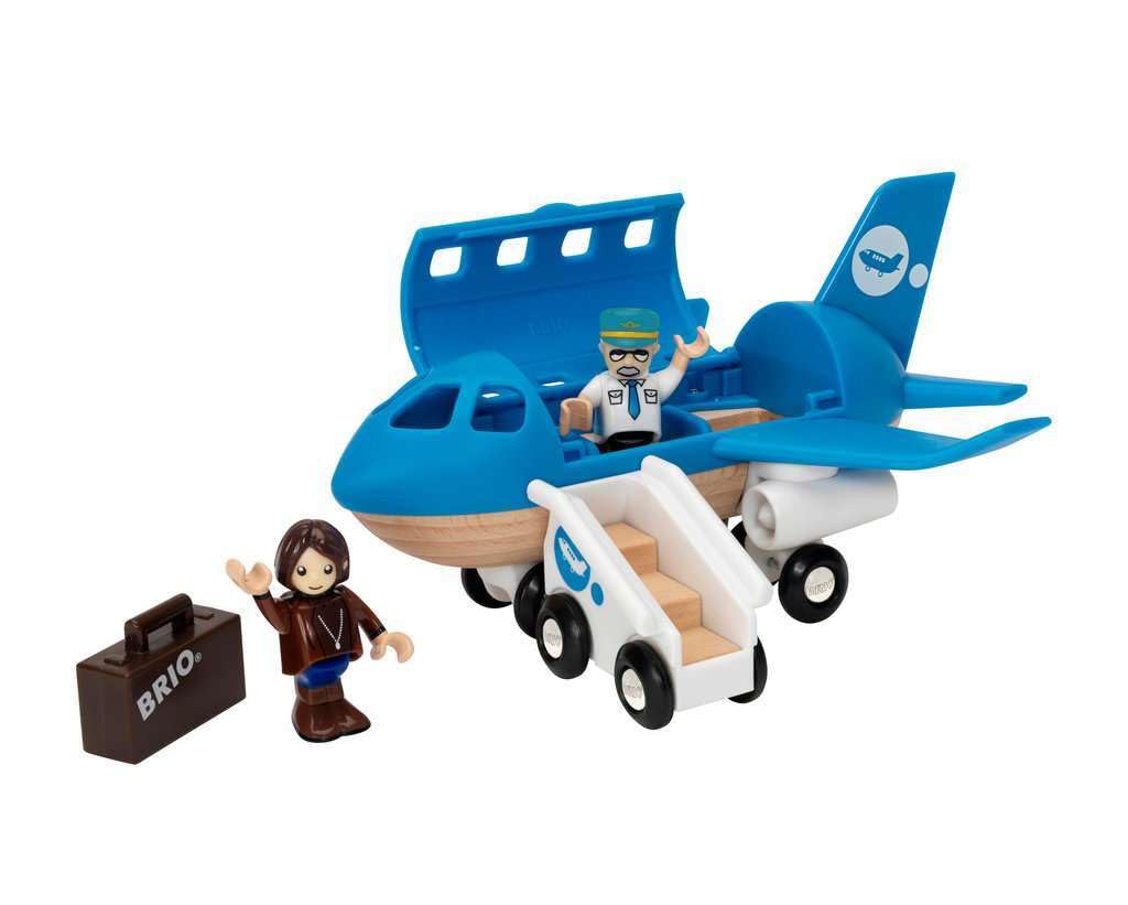 BRIO World - 33306 Airplane | Stimulating Wooden Toy Plane Set | Enhances Creativity and Logical Thinking | Compatible with BRIO Railway Toys | for Kids Aged 3+