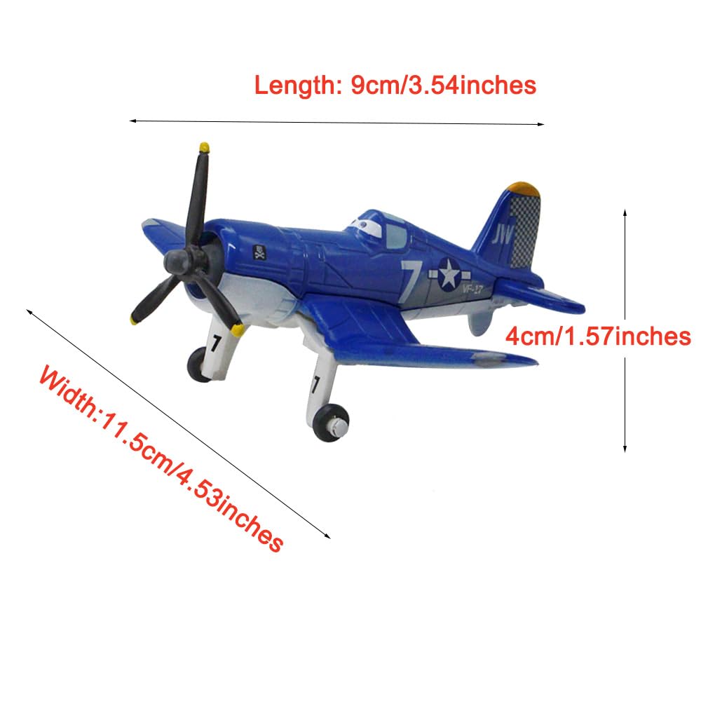 5 Pack Planes Dusty Skipper Ripslinger Bulldog Echo Metal Diecast Plane Model Toy (5 Pack Planes)