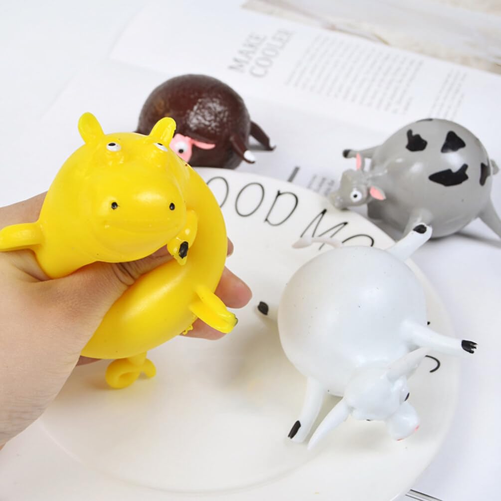 NUOBESTY 5Pcs Blowing Animals Toy Inflatable Balloon Squeeze Ball Kids Party Balloons Easter Gift Random Style