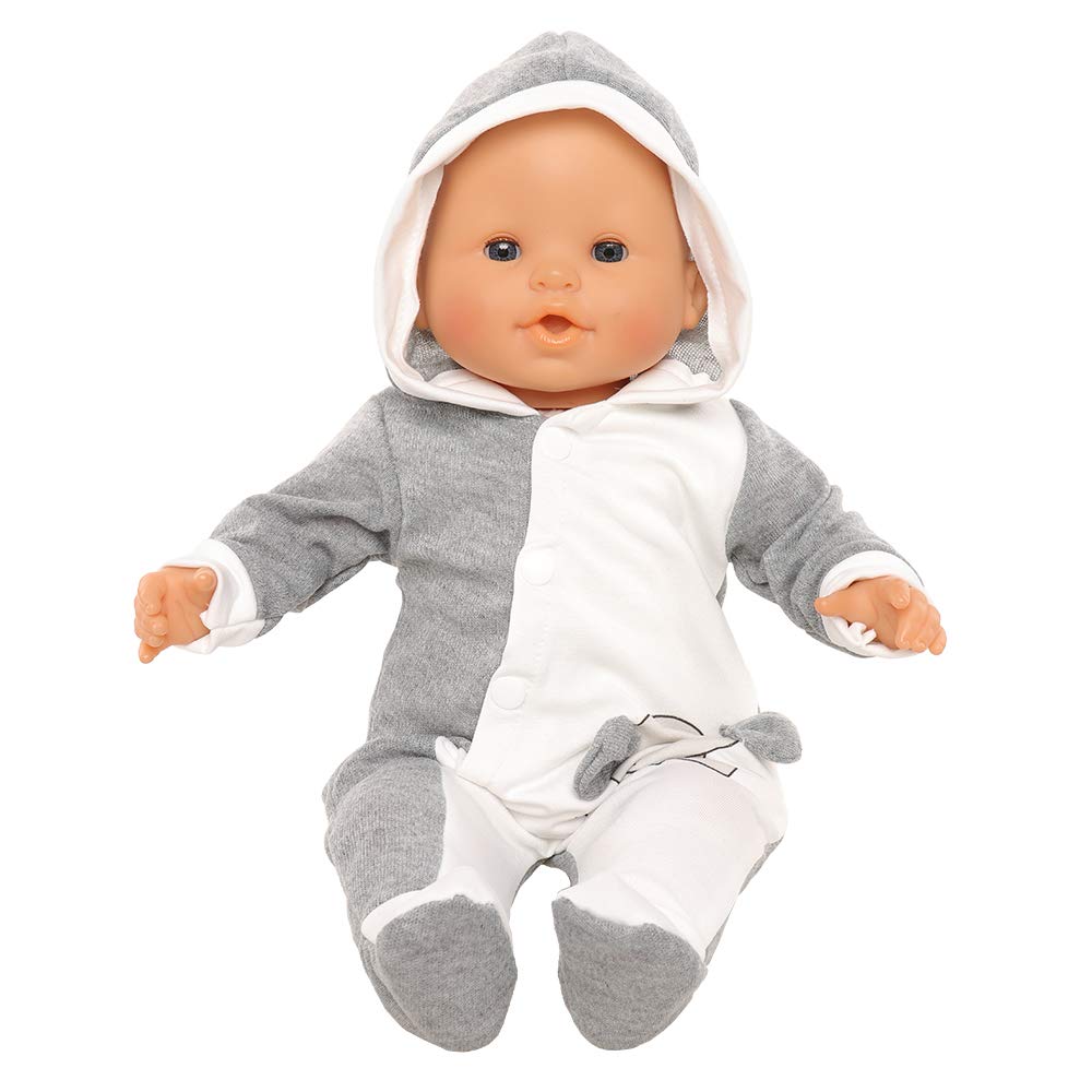 Baby Doll Clothes Casual Cute Handmade Elephant Long-Sleeved Clothing Set Outfit with Hat for 14 Inch Dolls Gift Set