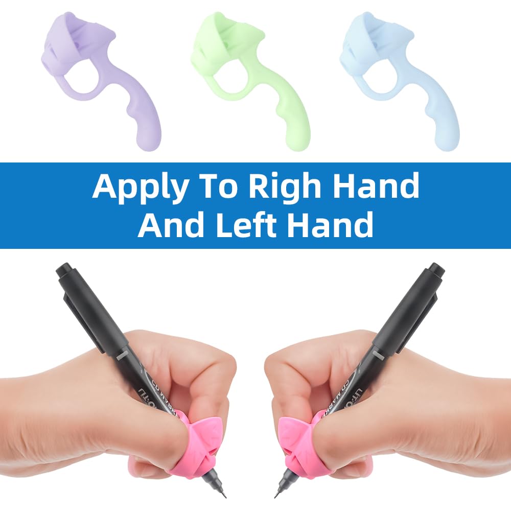 Grips for Pencil for Kids Handwriting, 8 Pcs Pen Grips, Ergonomic Pencil Grippers Holder for Kids, Writing Posture Correction with Cushion for Toddlers, Adults, Preschooler, Special Education Supplies