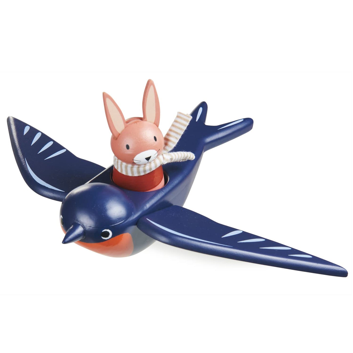 Tender Leaf Toys - Swifty Bird - Solid Wood Bird Toy with Removeable Bunny Character - Open-Ended Play Toy for Toddler Boys and Girls - Explore Role-Play and Imagination - Age 3+