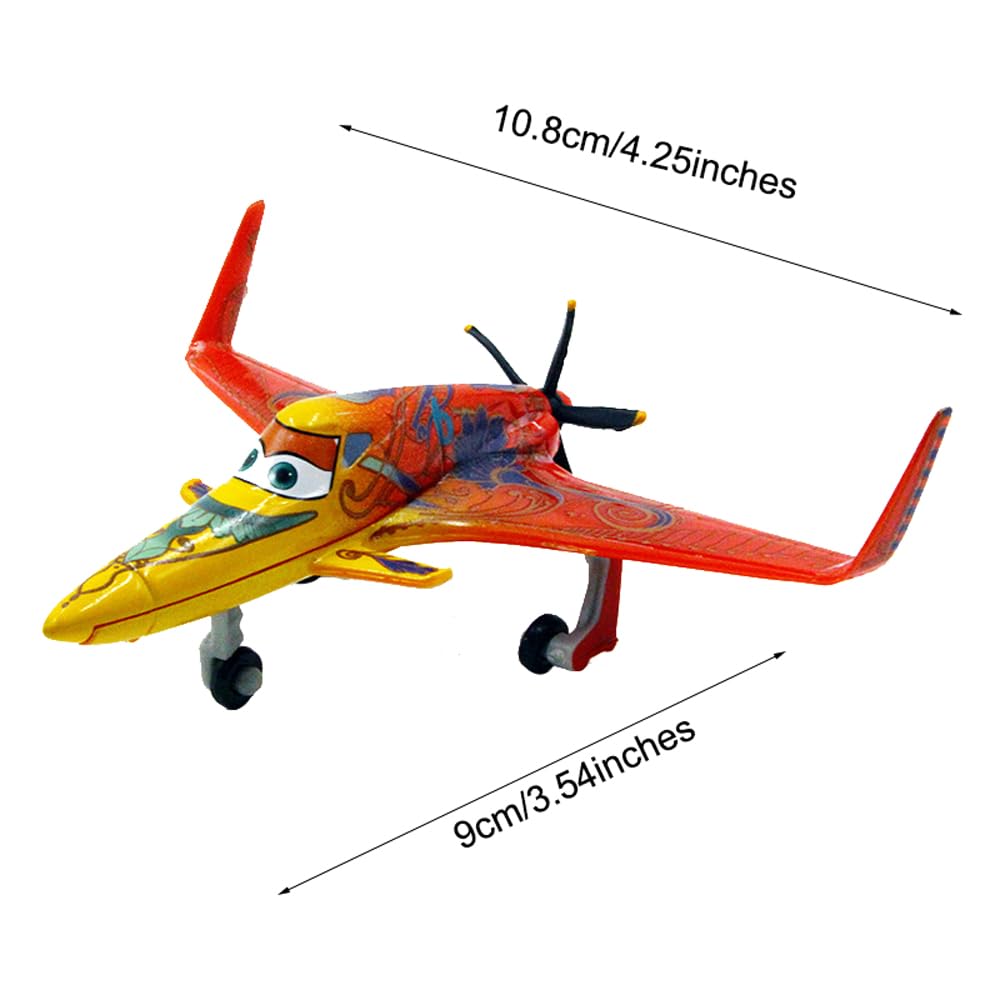 5 Pack Movie Planes Metal Diecast Airplane Toy Set, Including No. 7 Dusty, No. 11 Bulldog, No. 29 Skipper, No. 17 Yellow Bird and Ishani (5 Pack Planes Set C)