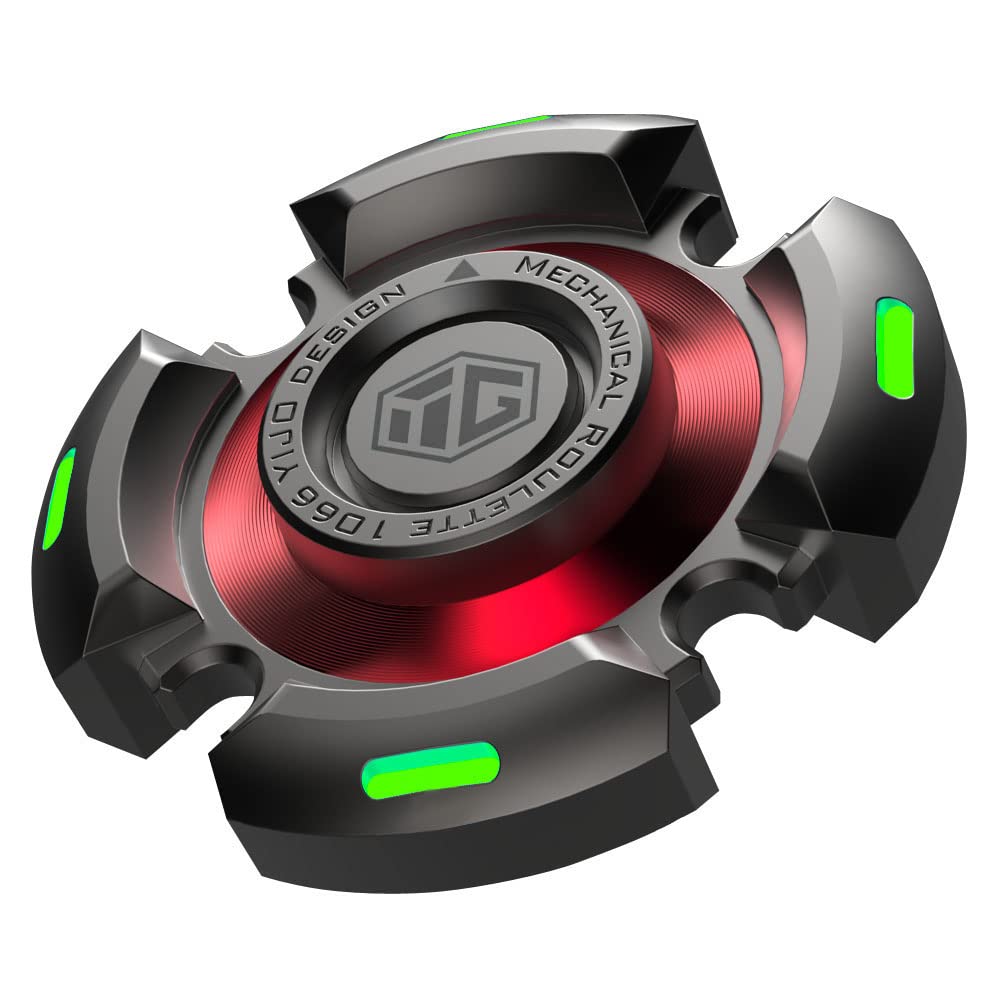 Fidget Spinners, Fidget Spinner for Adults, Stress Anxiety ADHD Relief Figets Toy, Metal Finger Hand Spinner Toys with Luminous Light, Fidget Spinner Need Absorb Light Then Release in Dark