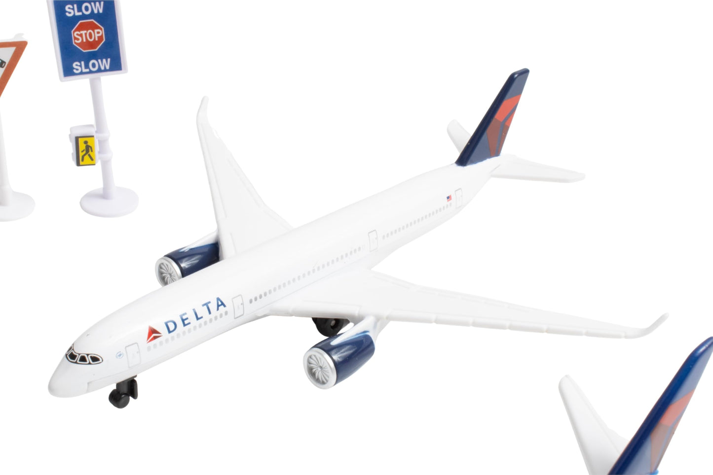 Daron Delta Airport 25-Piece Die-Cast Metal and Plastic Airplanes, Vehicles, and Accessories Playset Toy and Collectible for Ages 3+