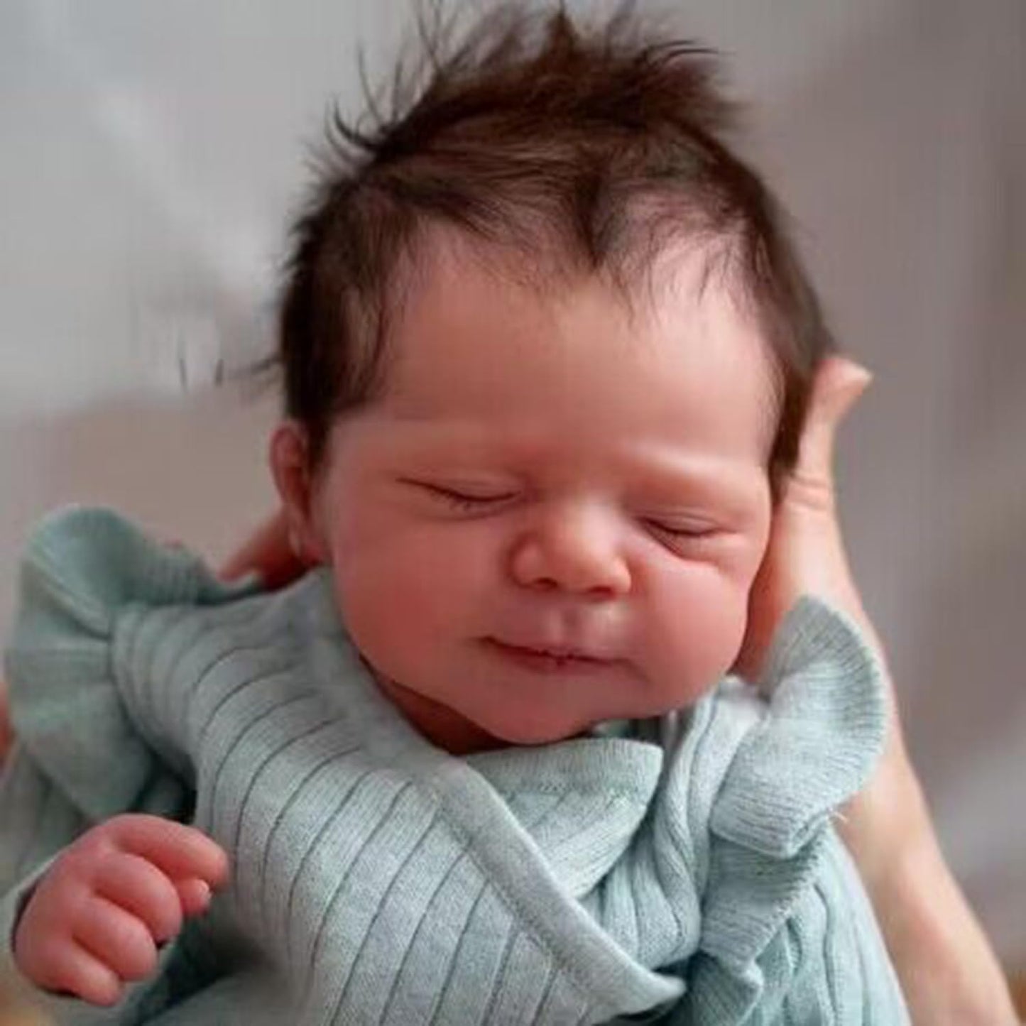 Zero Pam Lifelike Reborn Baby Dolls Boy 18 Inch Realistic Newborn Girl Eyes Closed, Newborn Baby Doll with Soft Cloth Body Real Life Babies Dolls with Hair Silicone Toddler Doll for Kids