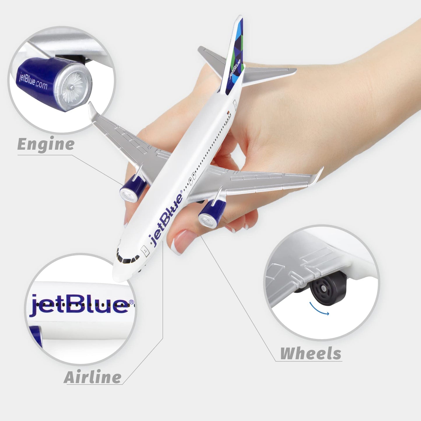 Joylludan Model Planes Jet Blue Model Airplane Plane Aircraft Model for Collection & Gifts