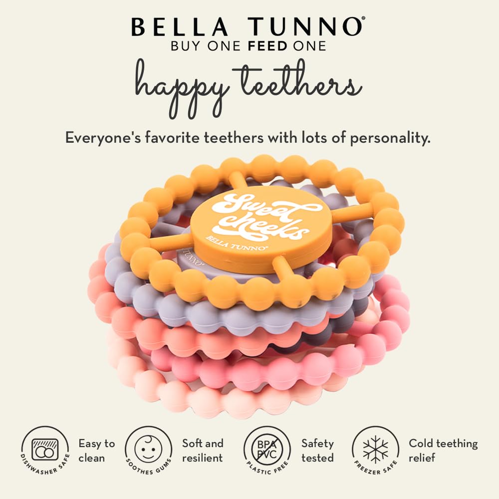 Bella Tunno Happy Teether - Soft & Easy Grip Teething Ring Perfect for Babies and Teething Toys to Help Soothe Gums, Non-Toxic, BPA Free Silicone Teether, Got Mad Love for My Mama