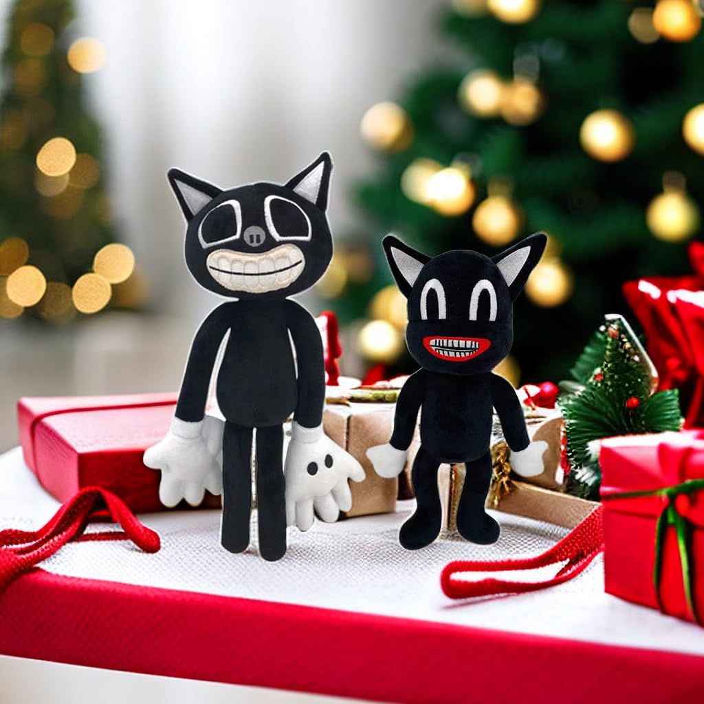 POPRORE Siren Head Cartoon Dog Cat Rabbit Plush Toys Halloween Christmas Horror Plush Toy for Home Party Gift Birthday Toy (Cat)